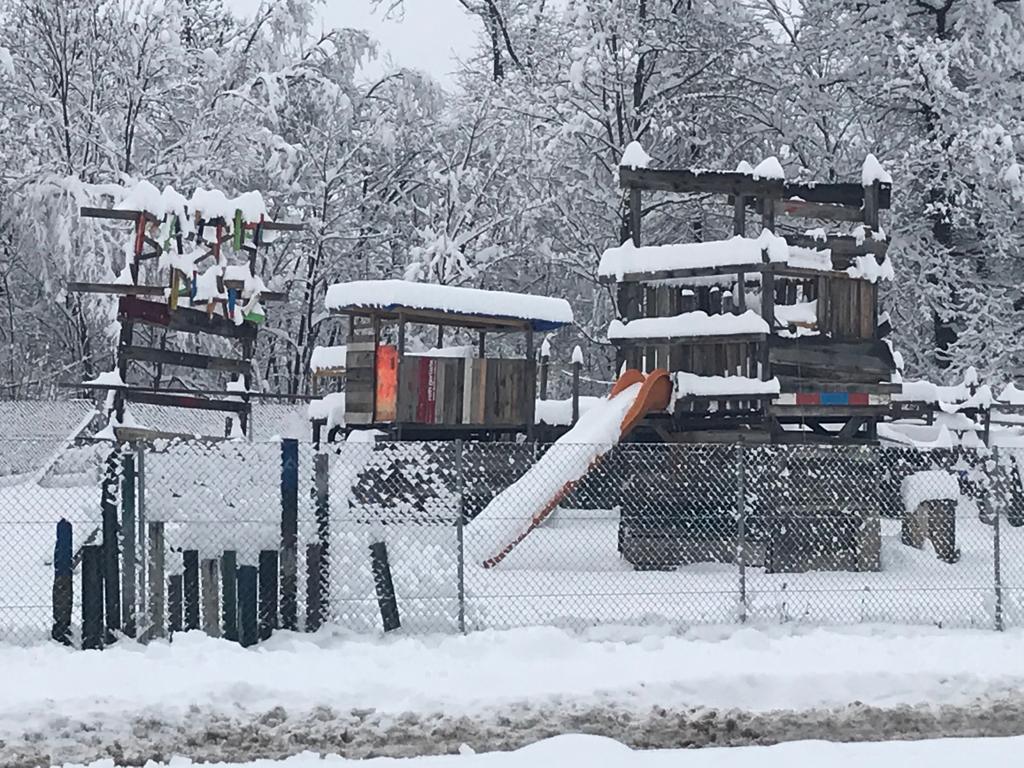 Bauspielplatz im Winter